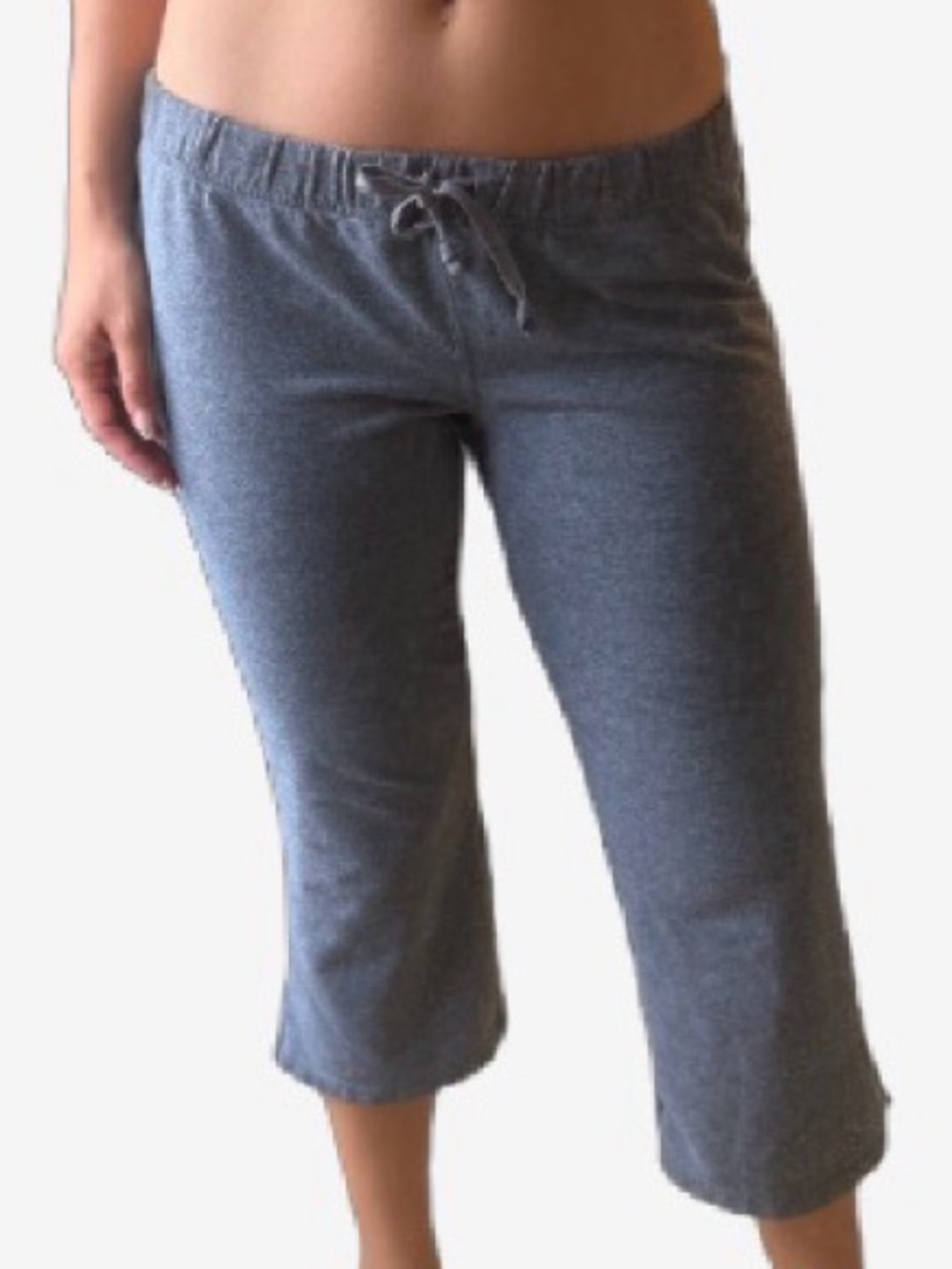 OP Y2K Low Rise Gray Capri Lounge Pants Side Stripe